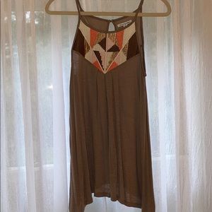 American Eagle RazorBack Long Nude Color Tank
